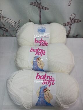Lot Of 3-Lion Brand Baby Soft/5oz Ea/ White